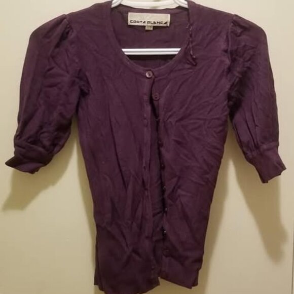 Purple TShirt Cardigan - Picture 3 of 3